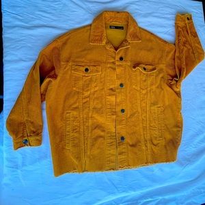 Zara corduroy button up, marigold